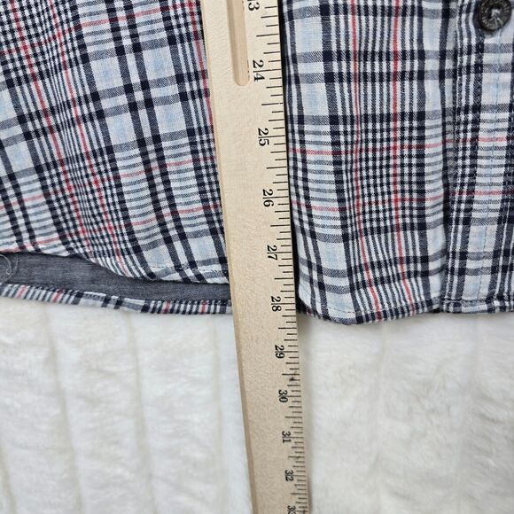 CARBON2COBALT Shirt Men's Gray Plaid Check Button Up Shirt Size M - Picture 8 of 10